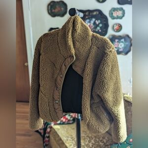 Large Iceberg Outdoors Camel Colored Sherpa Jacket